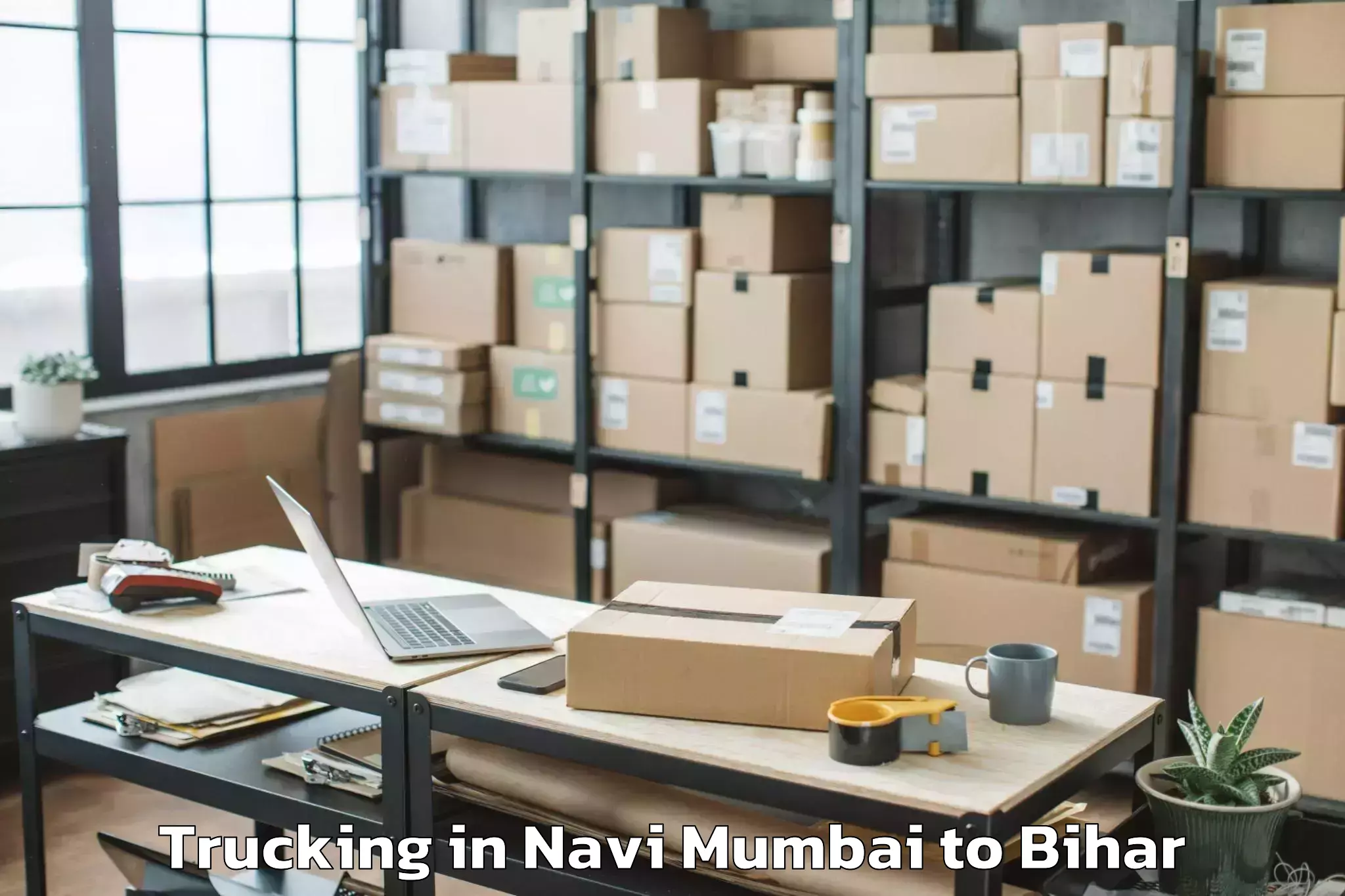 Book Navi Mumbai to Marhowrah Trucking Online